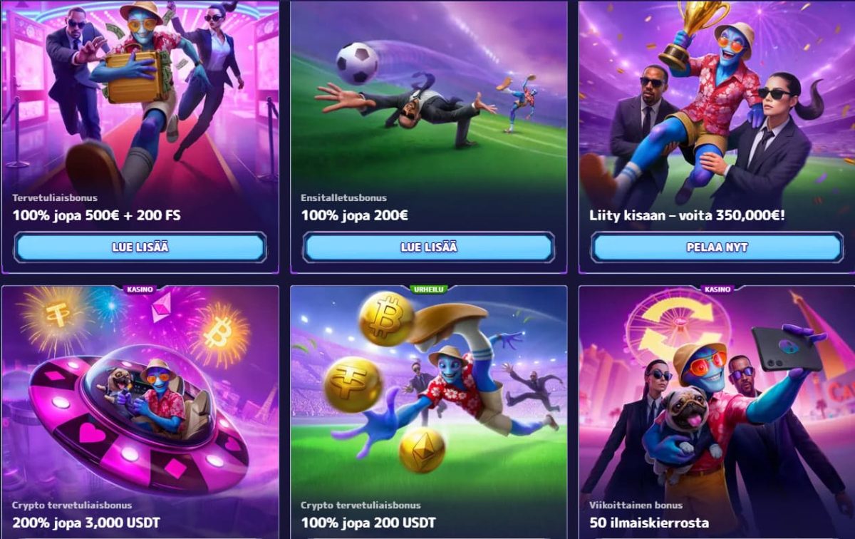 Alf Casino Bonukset 2026 – Tervetulobonus €2250 + Viikko Reload ja Cashback image 1