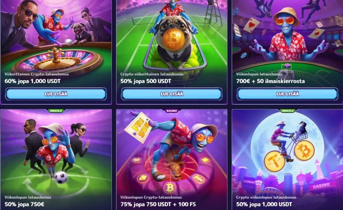 Alf Casino Bonukset 2026 – Tervetulobonus €2250 + Viikko Reload ja Cashback image 2