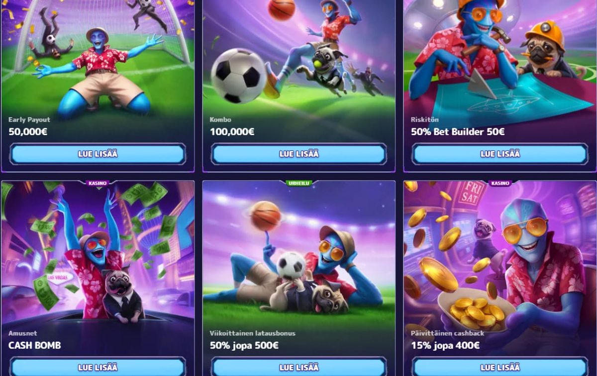 Alf Casino Bonukset 2026 – Tervetulobonus €2250 + Viikko Reload ja Cashback image 3